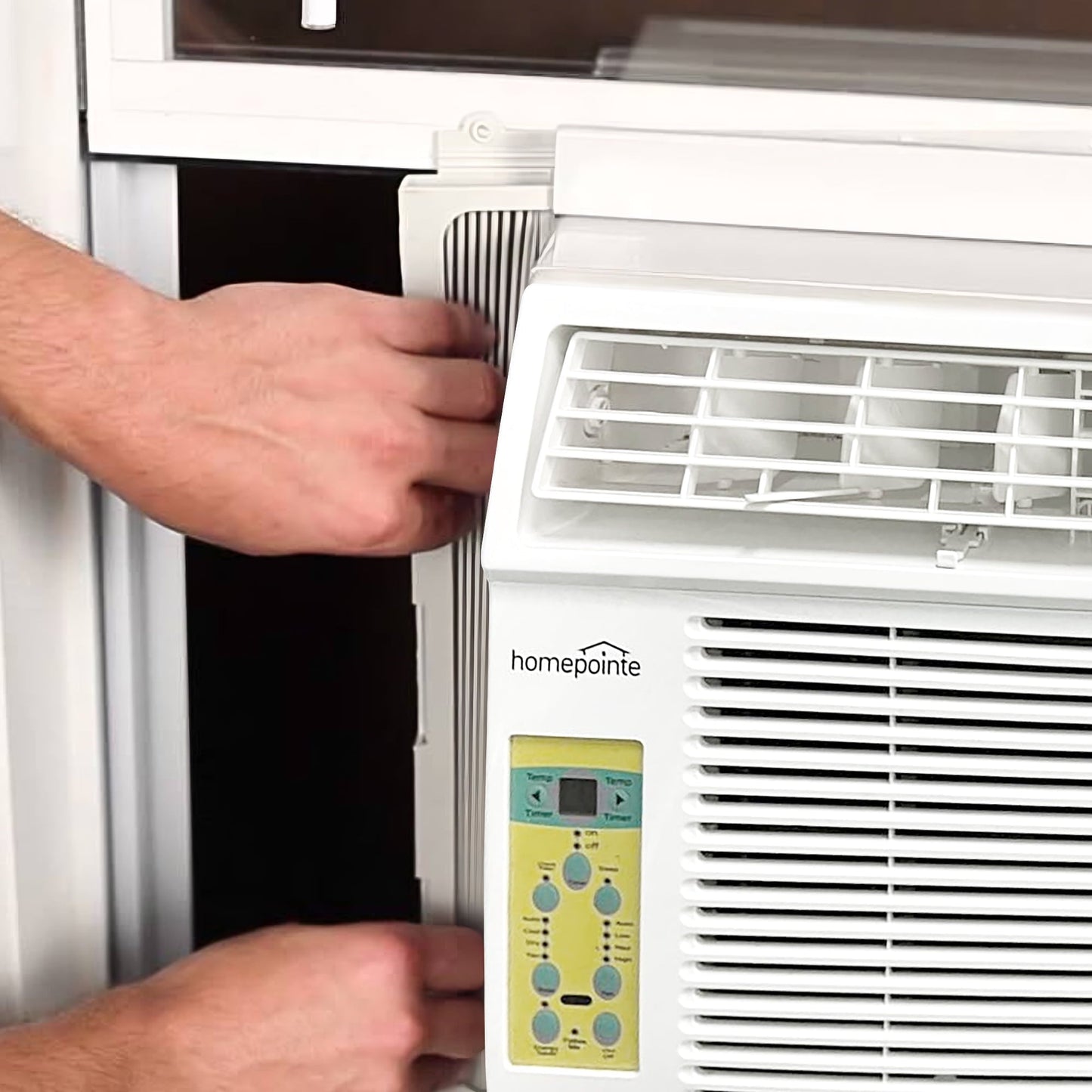 HomePointe 14.500 BTU Window Air Conditioner w/Remote & LED Digital Panel