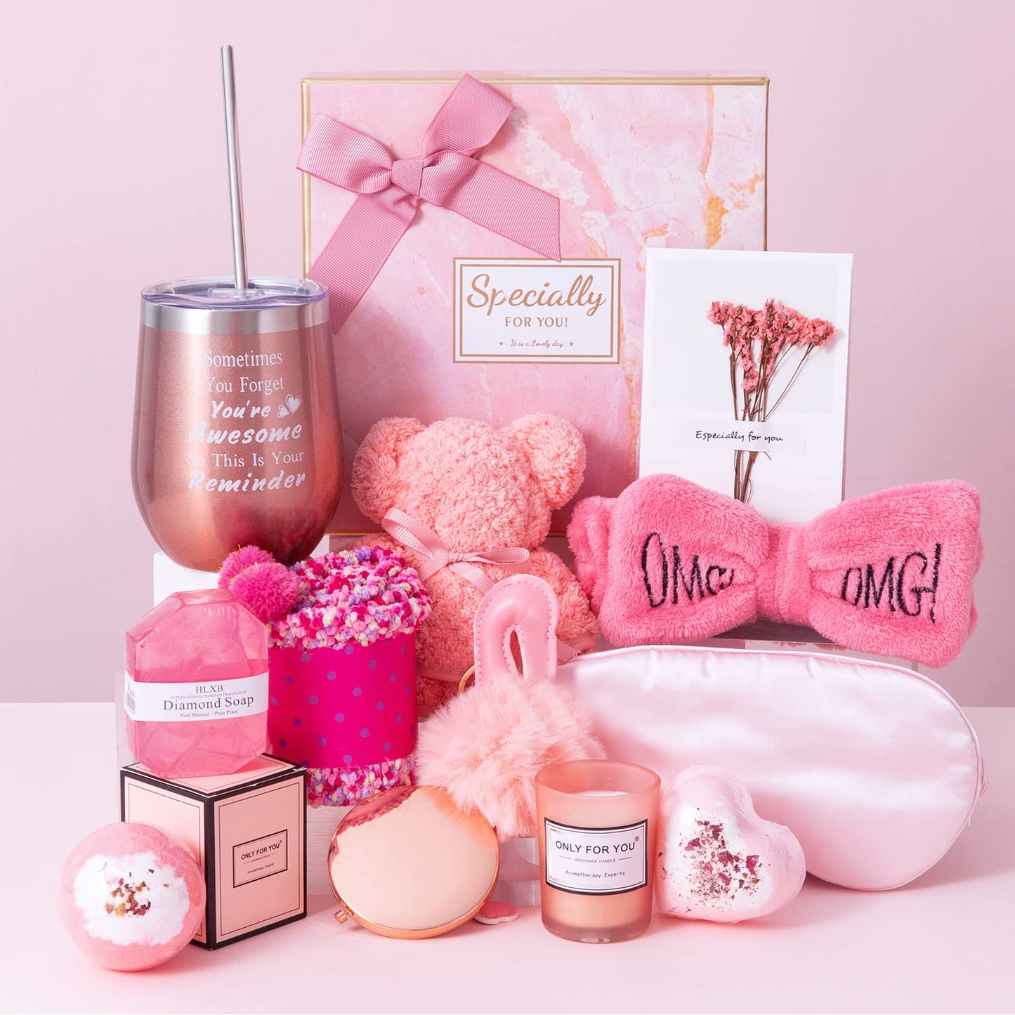 Gifts Basket for Women - Birthday Gifts for Women,Women Gifts Set Contains 13 Items Unique Female Gift Ideas,Relaxing Spa Care Package Self Care Gift Box for Women Mom Wife Bestie Sister