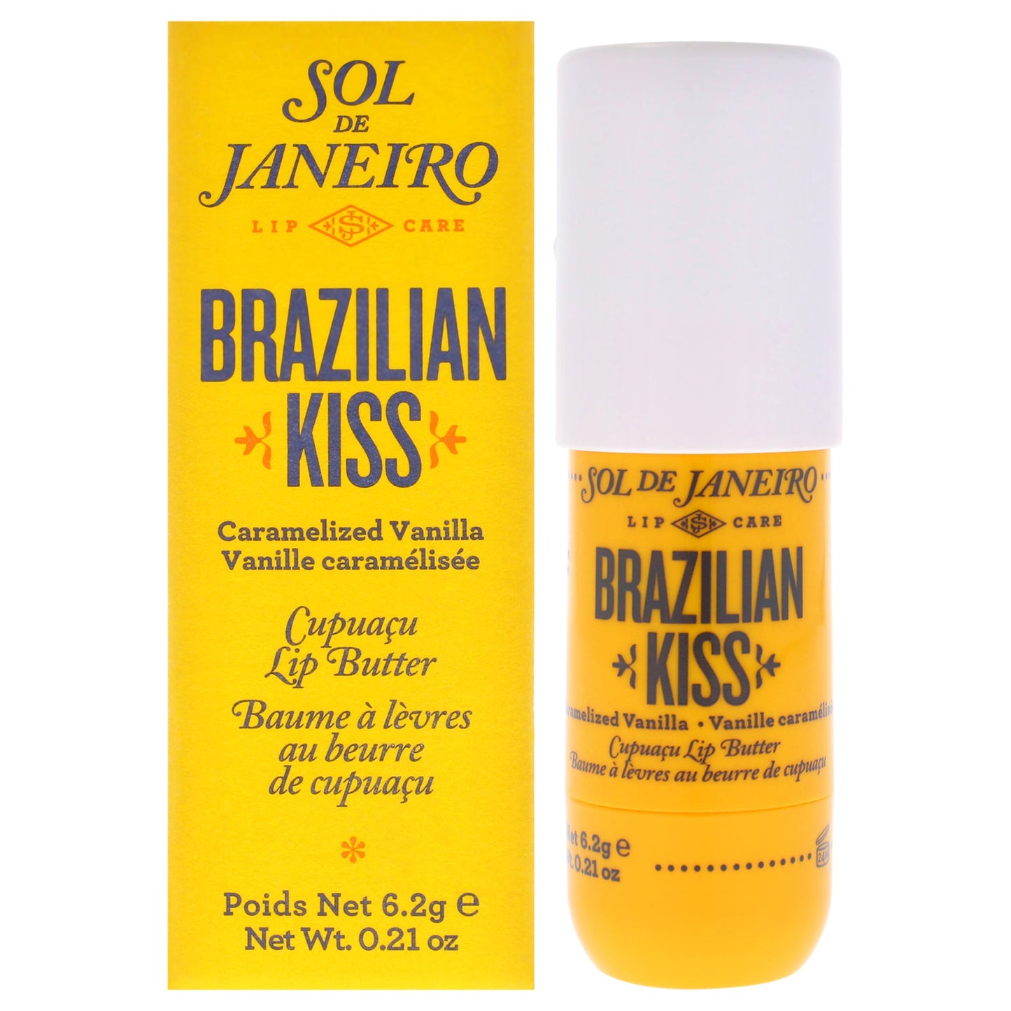 Brazilian Kiss Cupuacu Lip Butter by Sol de Janeiro for Unisex 0.21 oz Lip Balm