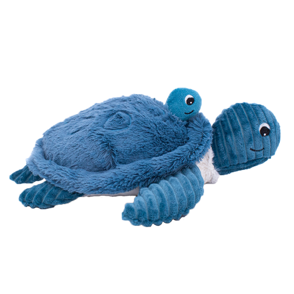Les Deglingos Ptipotos Savenou Mama and Baby Turtle Blue