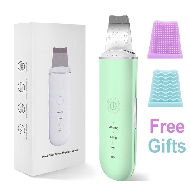 Ultrasonic Skin Scrubber Vibration Face Spatula Blackhead Remover Facial Scrubber Shovel
