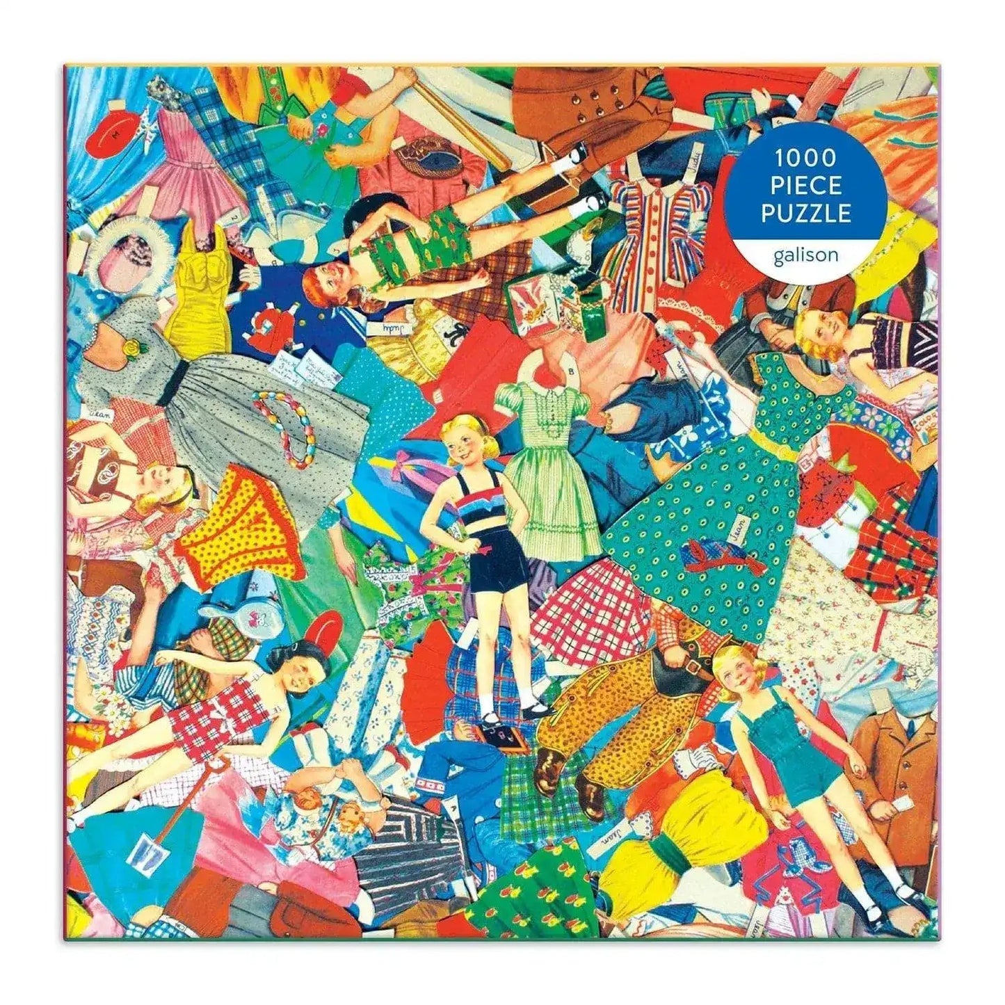 Vintage Paper Dolls 1000 Piece Jigsaw Puzzle in Square Box