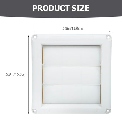 Vent Cover Hood Dryer Louvered Air Plastic Outdoor Exterior Airflow Outlet Wall Cap Grille Supply Duct Replace