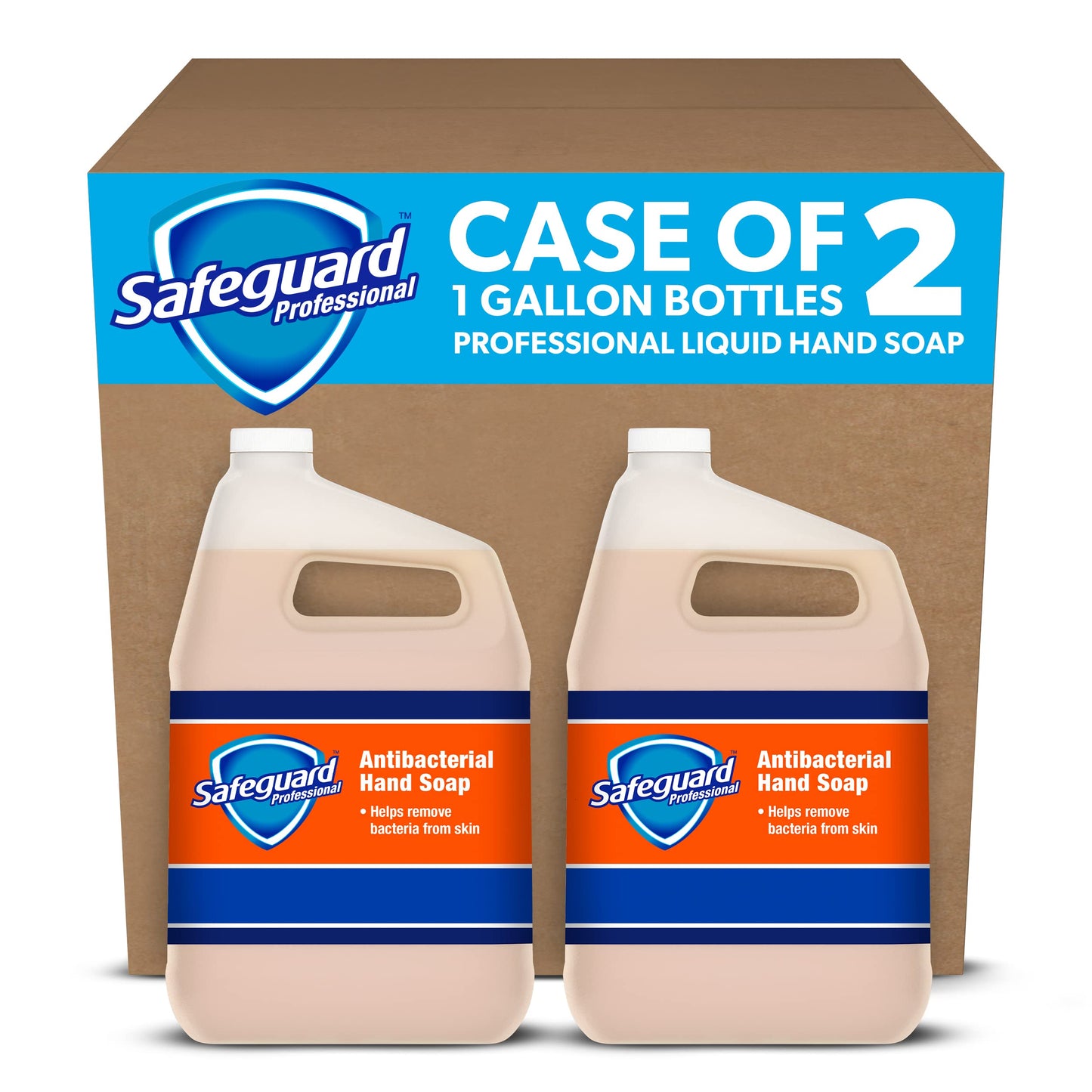 Antibacterial Hand Soap from Safeguard Professional, Bulk Liquid Hand Soap Refill, 1 Gal. (Case of 2)