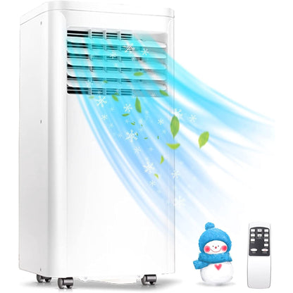 Auseo 6000 BTU (10000 BTU ASHRAE) Portable Air Conditioner. AC. Cools 450sq. ft. 24H Timer. Quiet Operation. Window Fan. 2 Fan Speed for Bedroom Office Home