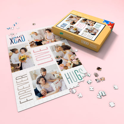 Custom Photo Puzzle Valentines Puzzle Gift Family Love Hugs Puzzle