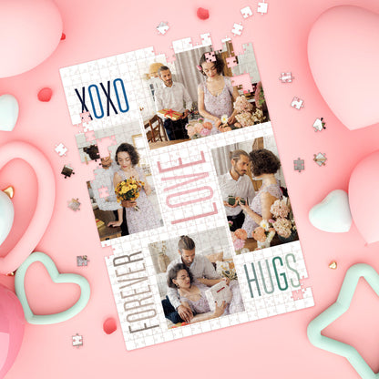 Custom Photo Puzzle Valentines Puzzle Gift Family Love Hugs Puzzle