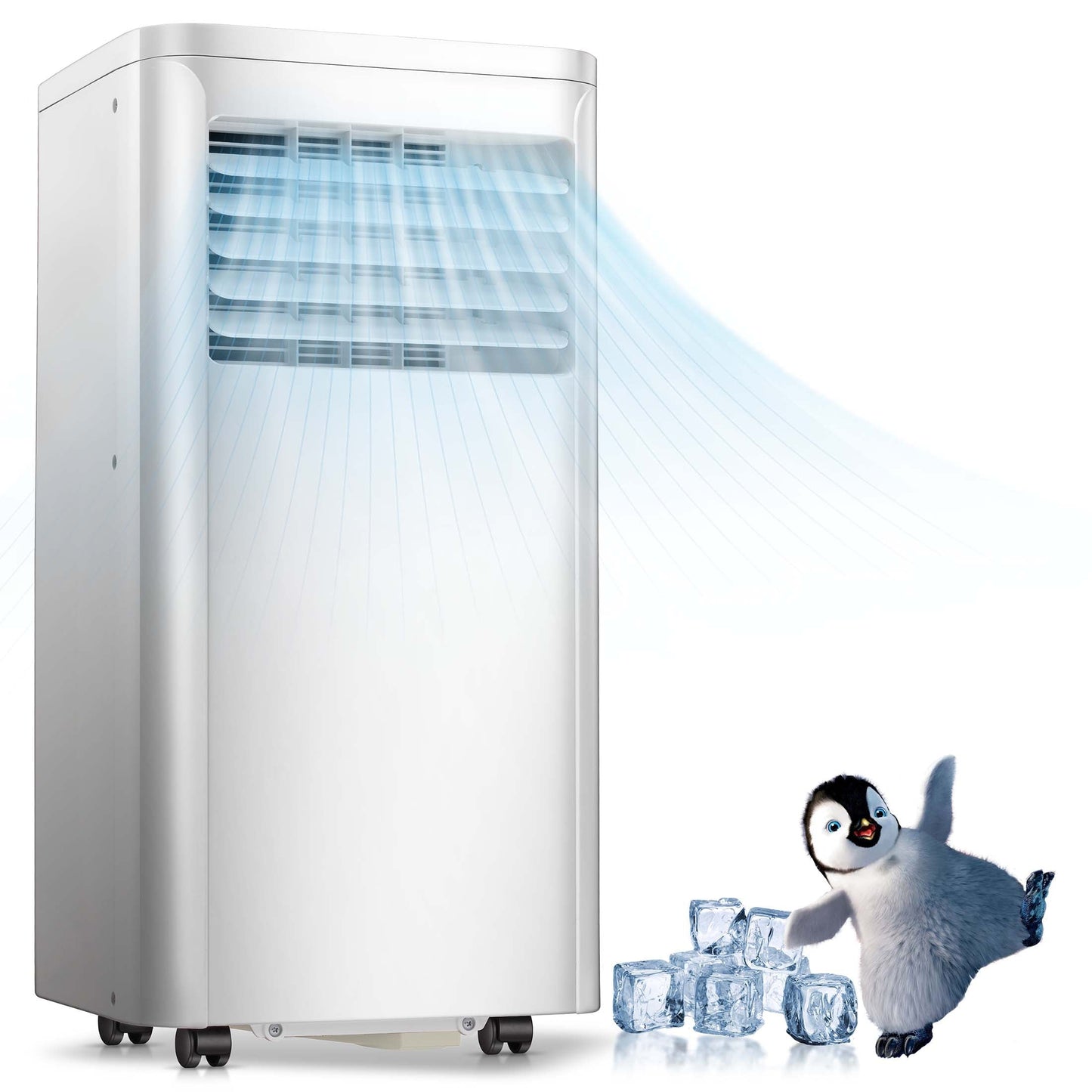 LHRIVER Portable Air Conditioner 5000BTU (8000 BTU ASHARE). Cools 200sq.ft. 24H Timer. Quiet Operation. AC for Bedroom Office Home