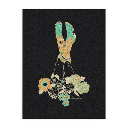 Love Stoned Cowboy Boots Emerald Jigsaw Puzzle (DS) DD