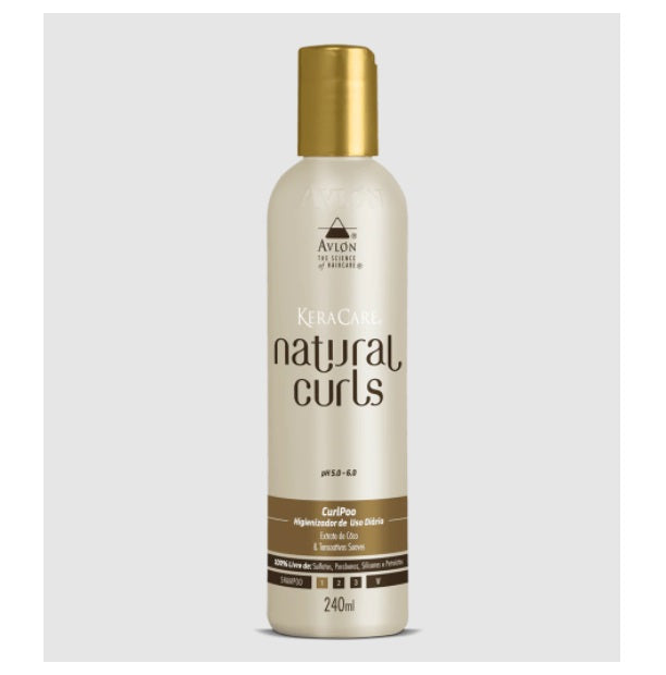KeraCare Natural Curls Detangling CurlPoo Shampoo Curly Hair 240ml - Avlon