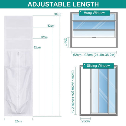Hung Window Seal for Portable Air Conditioner. AC Unit Window Vent Kit. Easy to Install.Hose Kit for Tumble Dryer