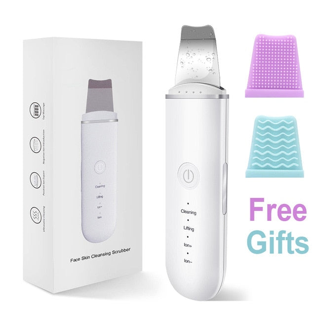 Ultrasonic Skin Scrubber Vibration Face Spatula Blackhead Remover Facial Scrubber Shovel