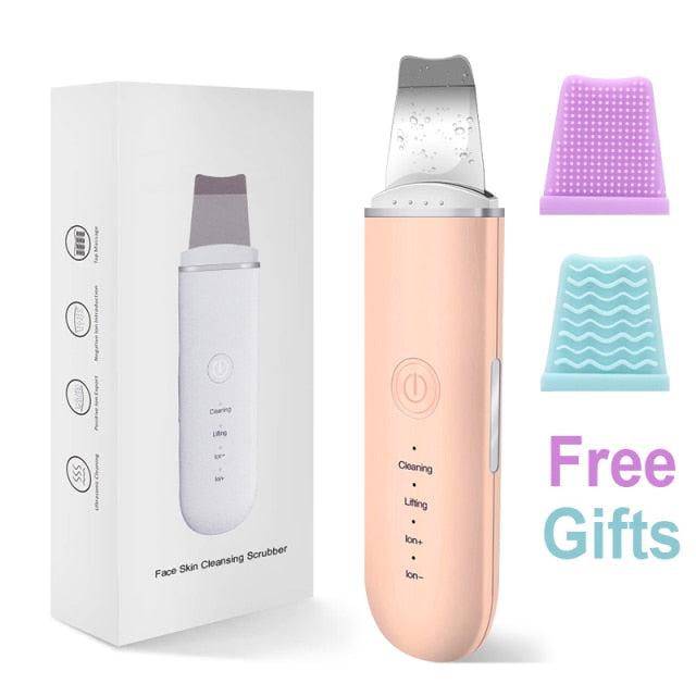 Ultrasonic Skin Scrubber Vibration Face Spatula Blackhead Remover Facial Scrubber Shovel
