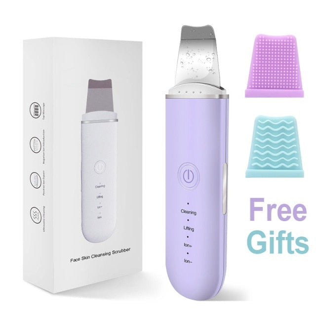 Ultrasonic Skin Scrubber Vibration Face Spatula Blackhead Remover Facial Scrubber Shovel